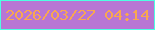 文字の大きさ：2、枠の色：4effe2、背景の色：b876d4、文字の色：f8a750 無料ブログパーツのブログ時計