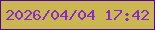文字の大きさ：5、枠の色：4f0595、背景の色：cbb752、文字の色：8928cd 無料ブログパーツのブログ時計