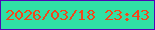 文字の大きさ：5、枠の色：4f05b6、背景の色：30e0a5、文字の色：f24719 無料ブログパーツのブログ時計