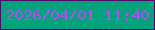 文字の大きさ：1、枠の色：4f0968、背景の色：03a37b、文字の色：b44cf5 無料ブログパーツのブログ時計