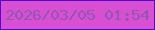 文字の大きさ：1、枠の色：4f09d4、背景の色：d94fd3、文字の色：9056b1 無料ブログパーツのブログ時計