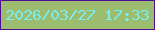 文字の大きさ：4、枠の色：4f0d96、背景の色：9cbc6f、文字の色：7cedef 無料ブログパーツのブログ時計