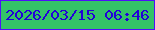 文字の大きさ：1、枠の色：4f0ffa、背景の色：34c368、文字の色：2200d9 無料ブログパーツのブログ時計