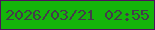 文字の大きさ：1、枠の色：4f115d、背景の色：14b50a、文字の色：443b4a 無料ブログパーツのブログ時計