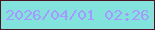 文字の大きさ：1、枠の色：4f121f、背景の色：82e3dd、文字の色：a698ff 無料ブログパーツのブログ時計