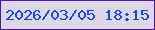文字の大きさ：2、枠の色：4f12a8、背景の色：dcd8e5、文字の色：1348f9 無料ブログパーツのブログ時計