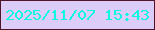 文字の大きさ：5、枠の色：4f132a、背景の色：dcccf8、文字の色：0ef9e2 無料ブログパーツのブログ時計