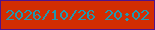 文字の大きさ：1、枠の色：4f138b、背景の色：d22d02、文字の色：2198af 無料ブログパーツのブログ時計