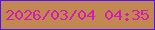 文字の大きさ：2、枠の色：4f13f2、背景の色：c18852、文字の色：d51cb0 無料ブログパーツのブログ時計