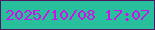 文字の大きさ：5、枠の色：4f1662、背景の色：28c09c、文字の色：ca12e7 無料ブログパーツのブログ時計