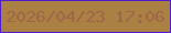 文字の大きさ：4、枠の色：4f1cd0、背景の色：aa8142、文字の色：9e6648 無料ブログパーツのブログ時計