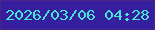 文字の大きさ：2、枠の色：4f2287、背景の色：351f9e、文字の色：47e5d5 無料ブログパーツのブログ時計