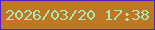 文字の大きさ：4、枠の色：4f23bf、背景の色：be7722、文字の色：a2eab9 無料ブログパーツのブログ時計
