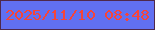 文字の大きさ：3、枠の色：4f294c、背景の色：6170f2、文字の色：f64439 無料ブログパーツのブログ時計