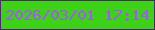 文字の大きさ：3、枠の色：4f296f、背景の色：3dd117、文字の色：a954fc 無料ブログパーツのブログ時計