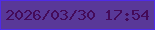 文字の大きさ：5、枠の色：4f2be8、背景の色：593898、文字の色：440a59 無料ブログパーツのブログ時計