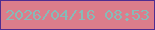 文字の大きさ：1、枠の色：4f2c90、背景の色：db7d8b、文字の色：86bbb8 無料ブログパーツのブログ時計