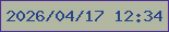 文字の大きさ：5、枠の色：4f2d97、背景の色：b1b7a1、文字の色：2a468a 無料ブログパーツのブログ時計