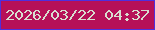文字の大きさ：4、枠の色：4f2fdd、背景の色：b61058、文字の色：d8ddd0 無料ブログパーツのブログ時計