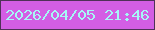 文字の大きさ：3、枠の色：4f3158、背景の色：d35ee4、文字の色：a6f7f5 無料ブログパーツのブログ時計