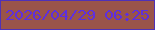 文字の大きさ：3、枠の色：4f31b7、背景の色：9a544a、文字の色：5e2fde 無料ブログパーツのブログ時計