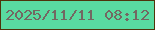 文字の大きさ：4、枠の色：4f340a、背景の色：59dba0、文字の色：736762 無料ブログパーツのブログ時計