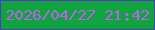文字の大きさ：2、枠の色：4f3cb8、背景の色：10a43f、文字の色：bd5ff1 無料ブログパーツのブログ時計