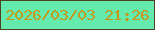 文字の大きさ：2、枠の色：4f4124、背景の色：64eaac、文字の色：c5971b 無料ブログパーツのブログ時計