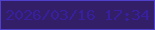 文字の大きさ：2、枠の色：4f41cd、背景の色：331e68、文字の色：371fa0 無料ブログパーツのブログ時計