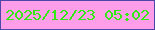 文字の大きさ：5、枠の色：4f46aa、背景の色：fe9ee8、文字の色：32e914 無料ブログパーツのブログ時計