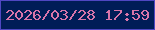 文字の大きさ：5、枠の色：4f47c2、背景の色：001d57、文字の色：d975aa 無料ブログパーツのブログ時計