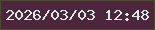 文字の大きさ：5、枠の色：4f4834、背景の色：4d263e、文字の色：d8ede3 無料ブログパーツのブログ時計