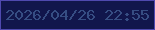 文字の大きさ：2、枠の色：4f49af、背景の色：11164c、文字の色：364d83 無料ブログパーツのブログ時計