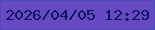 文字の大きさ：3、枠の色：4f4abb、背景の色：674ac3、文字の色：0d1661 無料ブログパーツのブログ時計