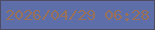 文字の大きさ：1、枠の色：4f4b65、背景の色：5e6ea9、文字の色：987158 無料ブログパーツのブログ時計