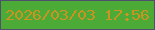 文字の大きさ：3、枠の色：4f506d、背景の色：4cab36、文字の色：cb9422 無料ブログパーツのブログ時計