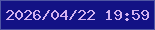 文字の大きさ：1、枠の色：4f56a3、背景の色：131285、文字の色：d3b3f0 無料ブログパーツのブログ時計