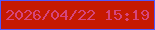 文字の大きさ：2、枠の色：4f59fb、背景の色：c61902、文字の色：d5457c 無料ブログパーツのブログ時計