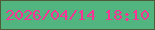 文字の大きさ：5、枠の色：4f5b37、背景の色：52b580、文字の色：fb3394 無料ブログパーツのブログ時計