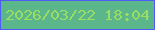 文字の大きさ：2、枠の色：4f5bf5、背景の色：5cb68b、文字の色：99dd62 無料ブログパーツのブログ時計