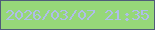 文字の大きさ：4、枠の色：4f5c79、背景の色：96d779、文字の色：aebde9 無料ブログパーツのブログ時計