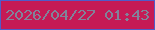 文字の大きさ：4、枠の色：4f5cc9、背景の色：c51a55、文字の色：81839a 無料ブログパーツのブログ時計