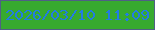 文字の大きさ：5、枠の色：4f6085、背景の色：37aa2f、文字の色：227ce3 無料ブログパーツのブログ時計