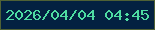 文字の大きさ：2、枠の色：4f6135、背景の色：032141、文字の色：4edba2 無料ブログパーツのブログ時計