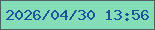 文字の大きさ：3、枠の色：4f6167、背景の色：85ddb7、文字の色：1d539f 無料ブログパーツのブログ時計