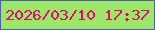 文字の大きさ：1、枠の色：4f61ad、背景の色：9de768、文字の色：e90573 無料ブログパーツのブログ時計