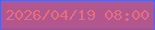 文字の大きさ：3、枠の色：4f64f5、背景の色：b2568e、文字の色：e46d7e 無料ブログパーツのブログ時計
