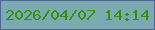 文字の大きさ：3、枠の色：4f6599、背景の色：7babb1、文字の色：329308 無料ブログパーツのブログ時計