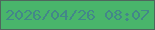 文字の大きさ：3、枠の色：4f665d、背景の色：49b56b、文字の色：438789 無料ブログパーツのブログ時計