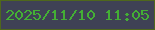 文字の大きさ：4、枠の色：4f671c、背景の色：3f4155、文字の色：44af35 無料ブログパーツのブログ時計